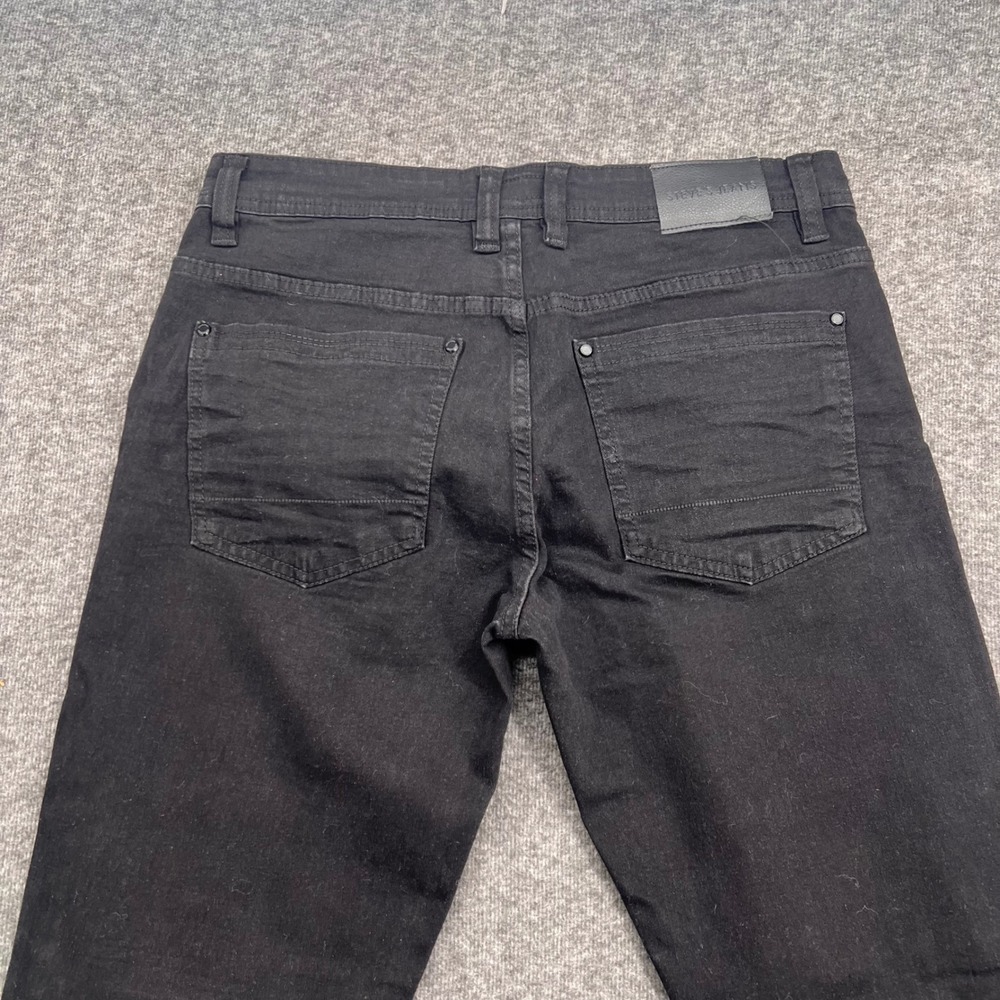 Steve's Jeans Mens Black Distressed Slim Straight Denim Pants 32 Casual urban - Picture 8 of 13